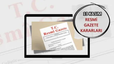 Resmi Gazete'de bugün 📰13 Kasım Çarşamba 2024 Resmi Gazete kararları- Diğer Haberler