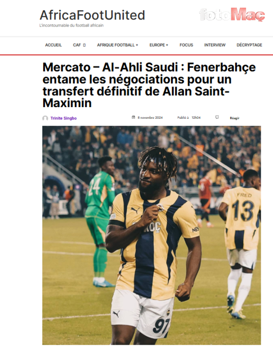 TRANSFER HABERİ - Fenerbahçe Allan Saint-Maximin kararı! Görüşmeler başladı- Futbol