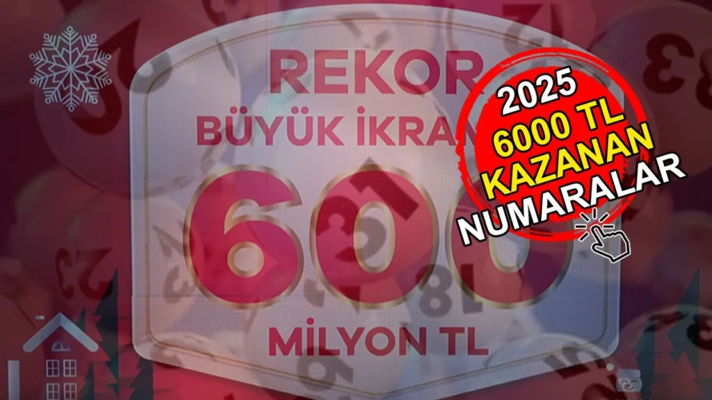 Milli Piyango 6000 TL kazanan numaralar 2025 | Çeyrek, yarım, tam bilet 5 bilenler sıralı tam liste- Diğer Haberler