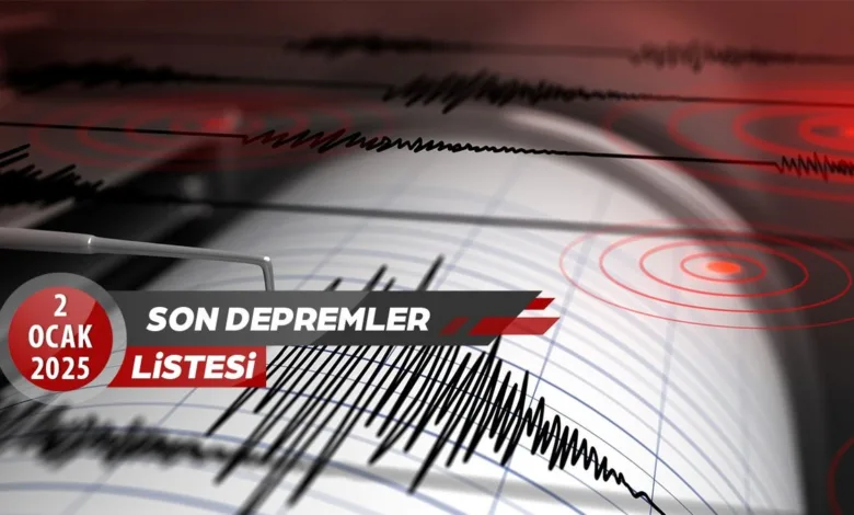 Deprem son dakika! | 2 Ocak deprem mi oldu, nerede, saat kaçta? AFAD, Kandilli son depremler- Futbol