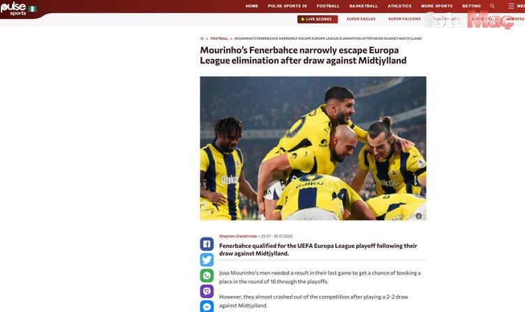 Dış basında Fenerbahçe yorumu: Mourinho kıl payı...- Fenerbahçe