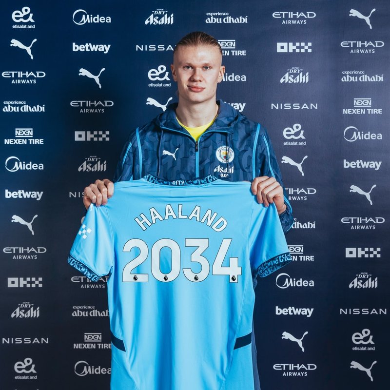 Erling Haaland imzayı attı! Manchester City'den 9.5 yıllık yeni kontrat- İngiltere Premium Lig