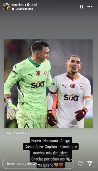 GALATASARAY HABERLERİ: Torreira'dan Muslera paylaşımı- Fenerbahçe