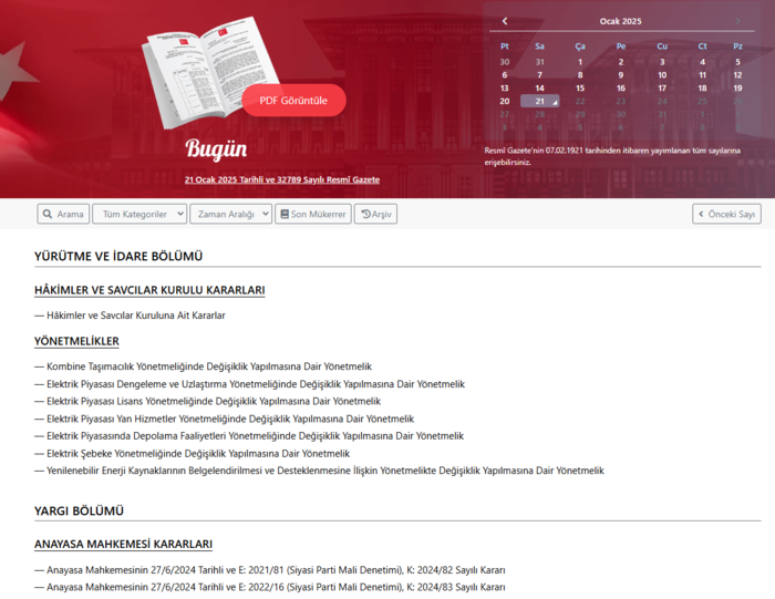 Yeni yayınlanan Resmi Gazete kararları: 21 Ocak 2025 Resmi Gazete'de bugün!- Diğer Haberler