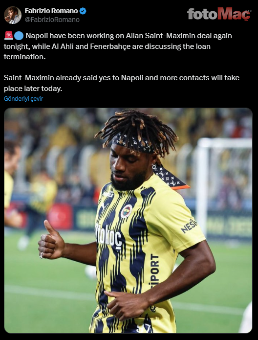 Allan Saint-Maximin Fenerbahçe'den ayrılıyor mu? Transferde flaş gelişme- Fenerbahçe