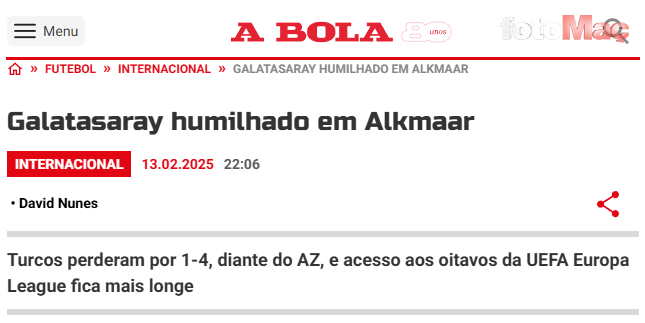 AZ Alkmaar-Galatasaray maçı dış basında! 'Umutları sona erdi'- Futbol