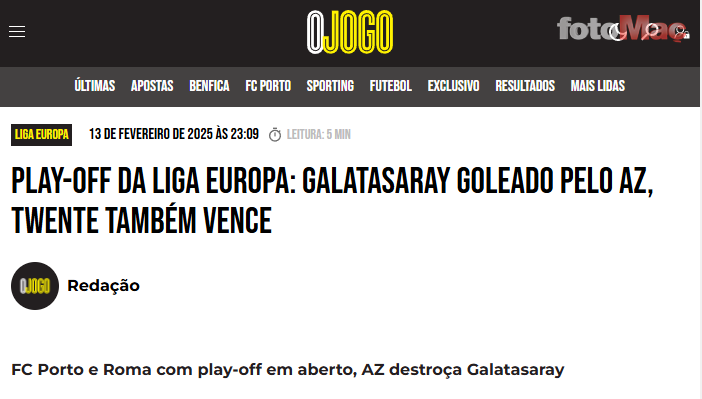 AZ Alkmaar-Galatasaray maçı dış basında! 'Umutları sona erdi'- Futbol