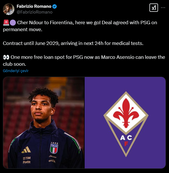 Cher Ndour Fiorentina'da! Ünlü İtalyan gazeteci açıkladı- Beşiktaş