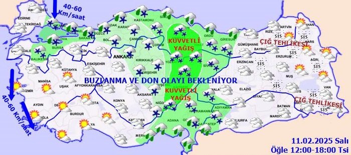 Kar ve fırtına kapıya dayandı! İstanbul'da yeniden kara kış uyarısı | 11 Şubat Salı hava durumu- Diğer Haberler