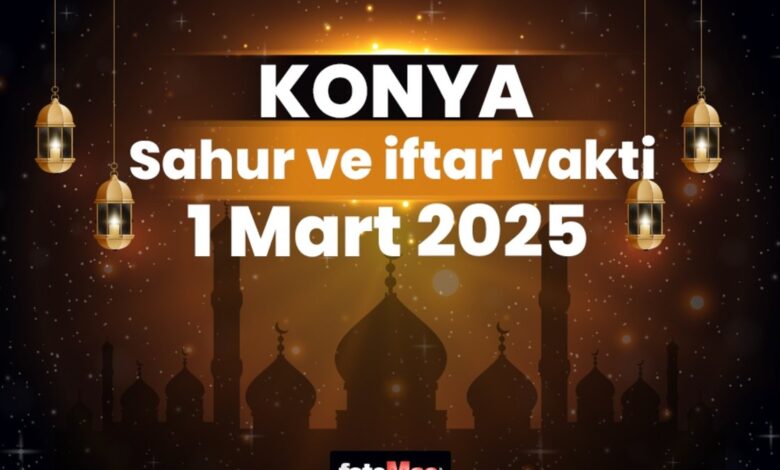 Konya ezan vakitleri 1 Mart 2025 | Konya sahur, iftar saati | İMSAKİYE 15 Konya ezan vakitleri 1 Mart 2025 | Konya sahur, iftar saati | İMSAKİYE- Diğer Haberler