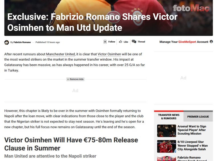Manchester United’da Victor Osimhen gündemi! Listenin en güçlü adaylarından biri- Futbol