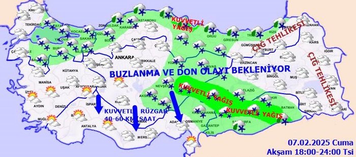 Meteoroloji'den kar yağışı uyarısı! 19 ilde sarı alarm verildi | 7 Şubat Cuma hava durumu- Diğer Haberler