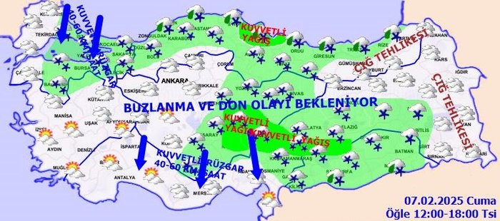 Meteoroloji'den kar yağışı uyarısı! 19 ilde sarı alarm verildi | 7 Şubat Cuma hava durumu- Diğer Haberler