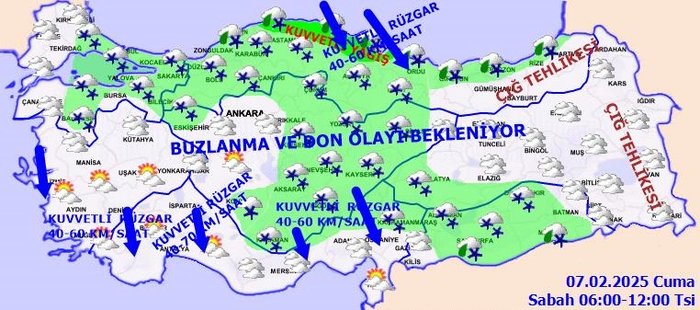 Meteoroloji'den kar yağışı uyarısı! 19 ilde sarı alarm verildi | 7 Şubat Cuma hava durumu- Diğer Haberler