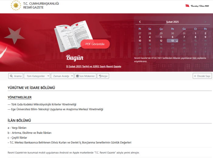 Resmi Gazete'de bugün! 13 Şubat 2025 Resmi Gazete kararları- Diğer Haberler