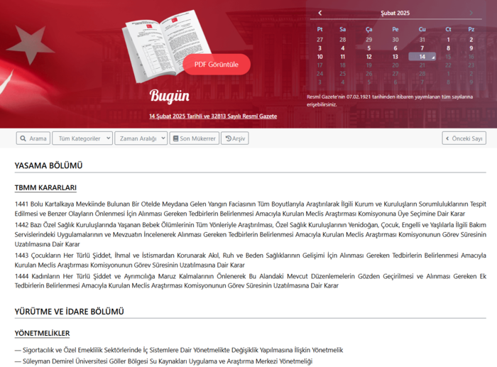 Resmi Gazete'de bugün! 14 Şubat 2025 Resmi Gazete kararları- Diğer Haberler