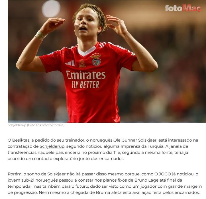Schjelderup Beşiktaş'a mı transfer olacak? Benfica'dan flaş karar!- Beşiktaş