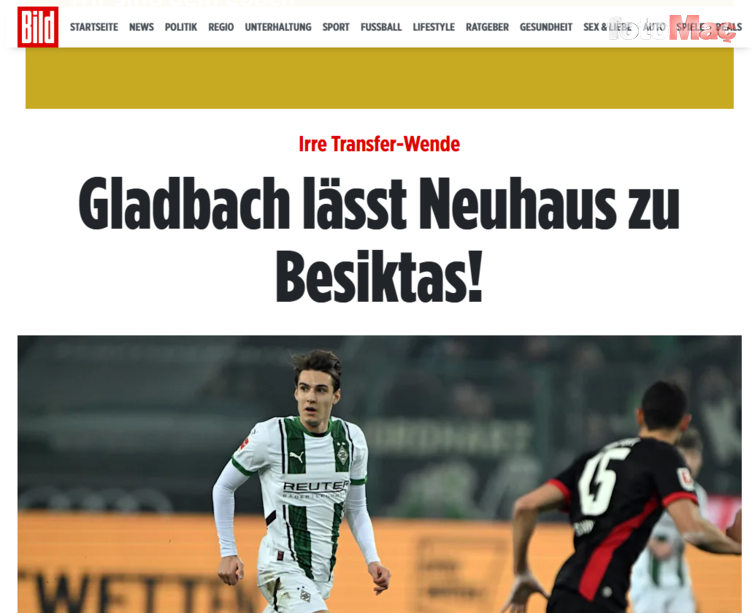 TRANSFER HABERİ | Beşiktaş Florian Neuhaus için anlaşmaya vardı! İşte satın alma opsiyonu- Beşiktaş
