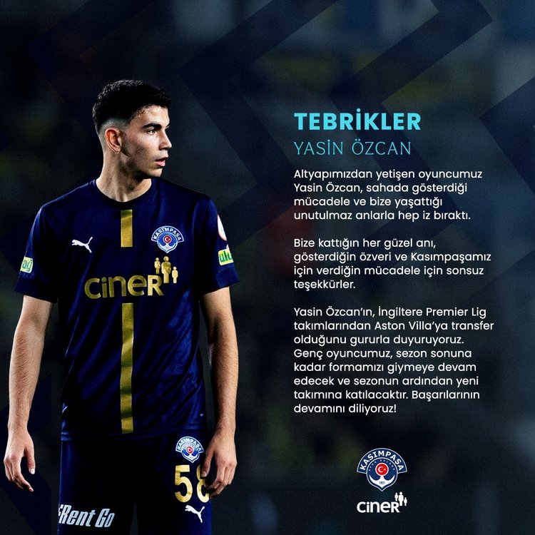 TRANSFER HABERİ: Yasin Özcan Aston Villa'da!- İngiltere Premium Lig