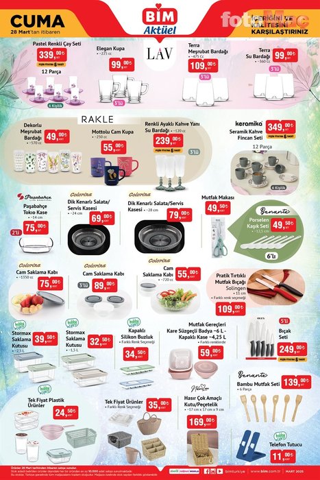Bim'de bayram coşkusu! Bim aktüel katalog 28 Mart Cuma- Diğer Haberler