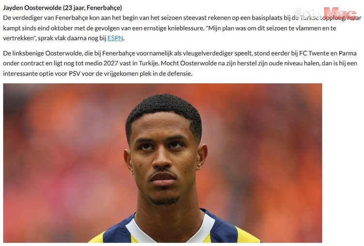 FENERBAHE TRANSFER HABERİ - Jayden Oosterwolde'ye sürpriz talip!- Fenerbahçe