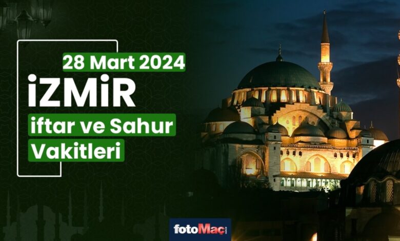 İzmir 28 Mart 2025 sahur, iftar saat kaçta? | İzmir ezan ne zaman okunacak? İMSAKİYE 16 İzmir 28 Mart 2025 sahur, iftar saat kaçta? | İzmir ezan ne zaman okunacak? İMSAKİYE- Diğer Haberler