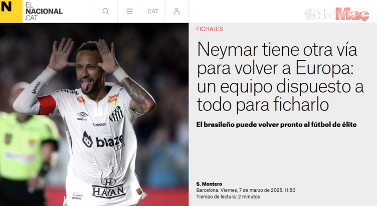 TRANSFER HABERİ | Galatasaray'dan Neymar hamlesi! İspanyol basını duyurdu- Futbol