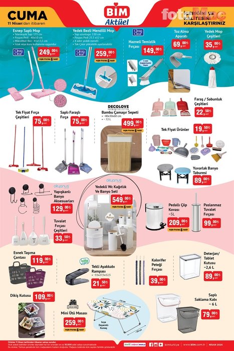 Bim indirimli ürünler kataloğu! Bim aktüel katalog 11 Nisan Cuma- Diğer Haberler