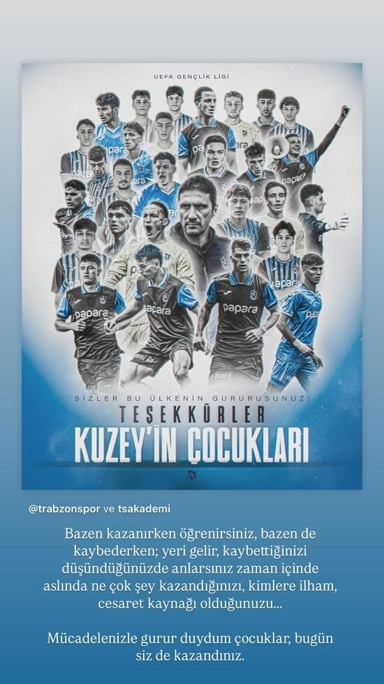 Fatih Terim'den Trabzonspor U19 Takımı'na tebrik!- Trabzonspor