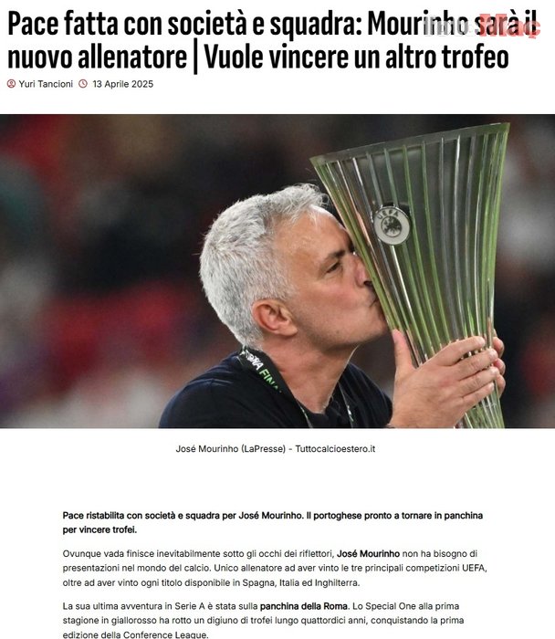 FENERBAHÇE HABERİ - Ayrılığı böyle duyurdular! İşte Mourinho'nun yeni takımı- Fenerbahçe
