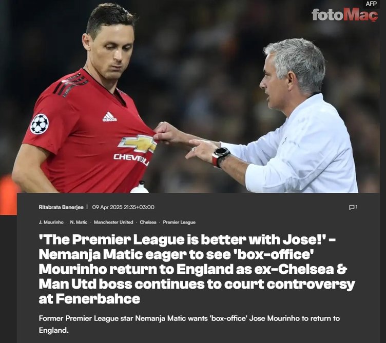 FENERBAHÇE HABERİ - Dünyaca ünlü yıldızdan İngiliz kulüplerine çağrı! "Mourinho'yu geri alın"- Fenerbahçe