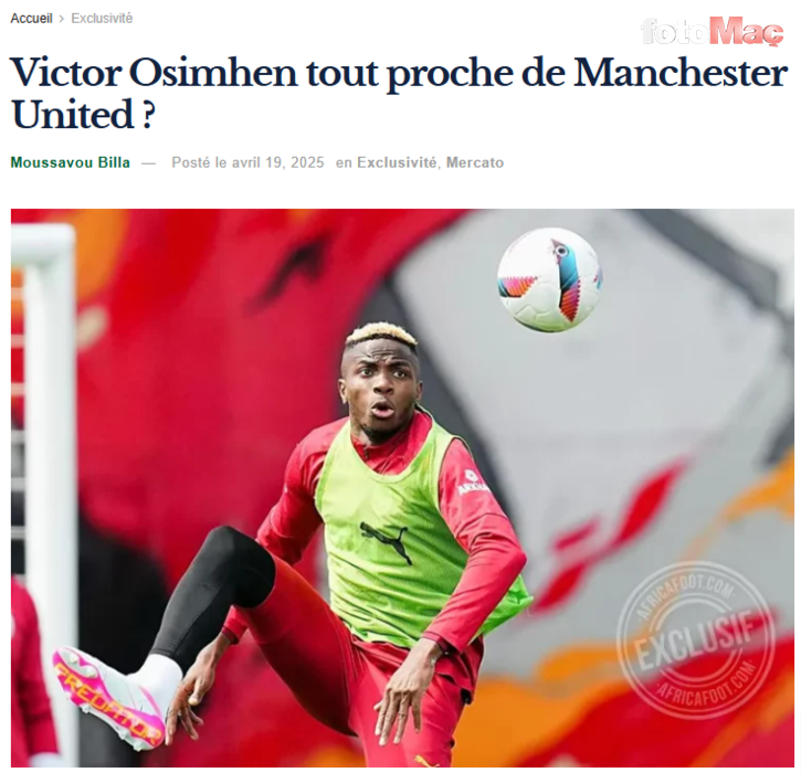 GALATASARAY HABERİ | Victor Osimhen imzayı attı! Dış basında flaş transfer iddiası- Futbol