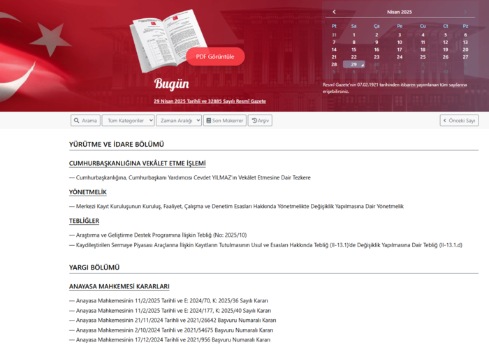 Resmi Gazete'de bugün! 29 Nisan 2025 Resmi Gazete kararları- Diğer Haberler
