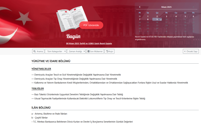 Resmi Gazete'de bugün! 9 Nisan 2025 Resmi Gazete kararları- Diğer Haberler