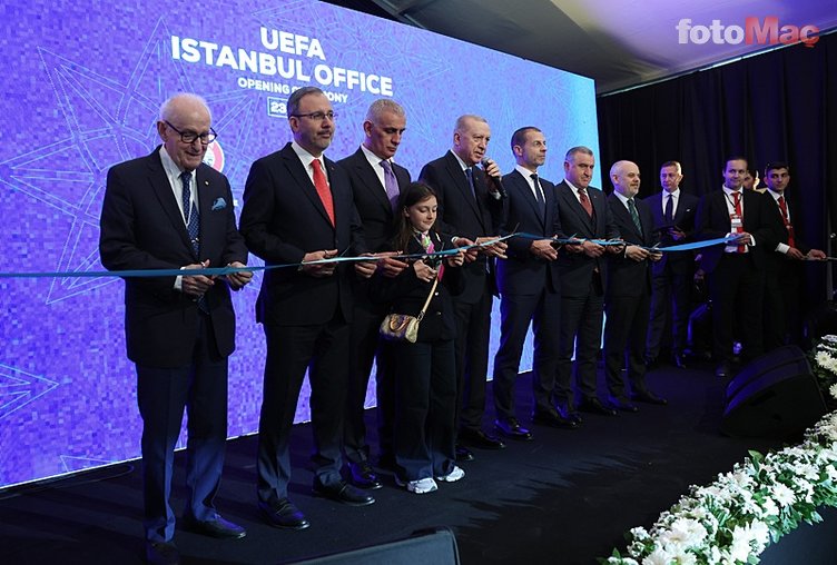 UEFA İstanbul Ofisi'nin açılışında dikkat çeken kare! Ali Koç ve Dursun Özbek...- Fenerbahçe
