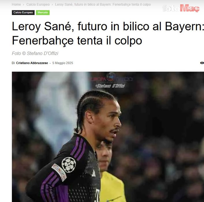 Fenerbahçe'den Sane hamlesi! Galatasaray'a dev transfer çalımı- Fenerbahçe