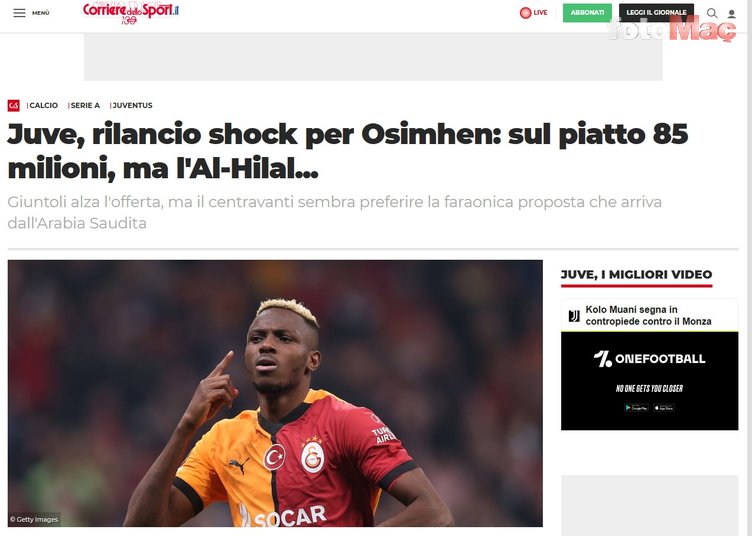 GALATASARAY HABERLERİ: Transferde Osimhen çılgınlığı! Yok böyle bir teklif...- Futbol