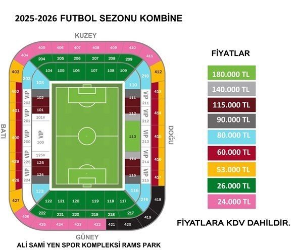 Galatasaray'da yeni sezonun kombine bilet fiyatları açıklandı!- Futbol