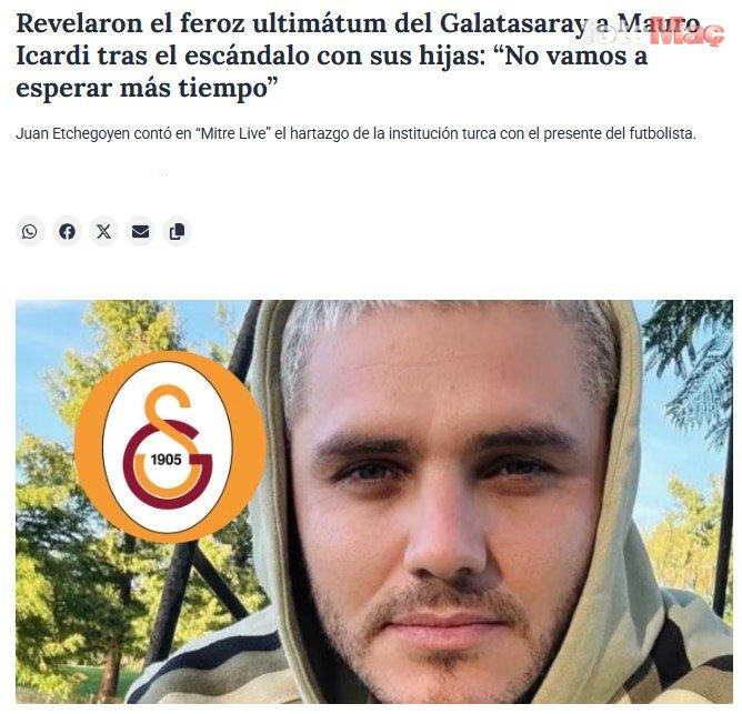 Güne bomba gibi düşen iddia! Galatasaray ve Mauro Icardi...- Futbol