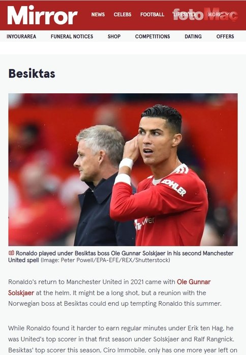 İngilizlerden gündemi sarsacak transfer iddiası! Beşiktaş ve Cristiano Ronaldo...- Beşiktaş