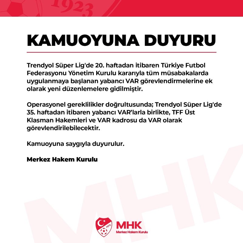MHK'dan yabancı var açıklaması! "35. haftadan itibaren..."- Ligler
