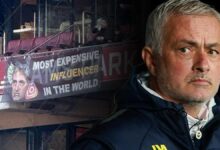 Rams Park'ta Galatasaray taraftarından olay yaratan Mourinho pankartı- Fenerbahçe