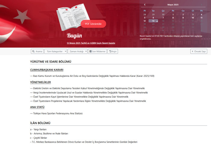 Resmi Gazete'de bugün! 13 Mayıs 2025 Resmi Gazete kararları- Diğer Haberler