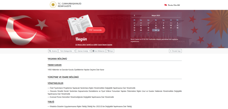 Resmi Gazete'de bugün! 22 Mayıs 2025 Resmi Gazete kararları- Diğer Haberler