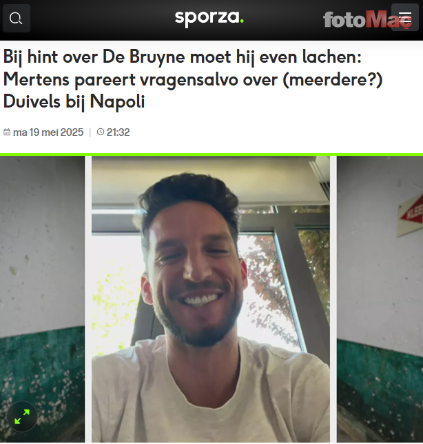 TRANSFER HABERİ | Dries Mertens'ten Kevin De Bruyne sinyali! Galatasaray'a gelecek mi?- Futbol
