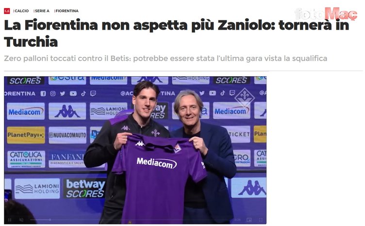 TRANSFER HABERİ - Fiorentina'dan flaş Zaniolo kararı! Galatasaray...- Futbol