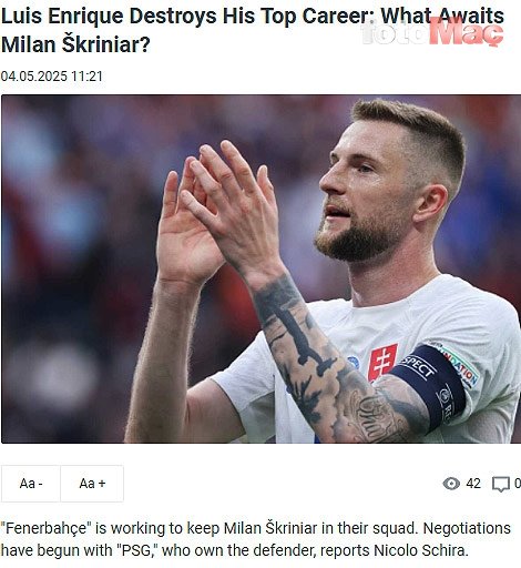 TRANSFER HABERLERİ | Fenerbahçelilere Milan Skriniar müjdesi!- Fenerbahçe