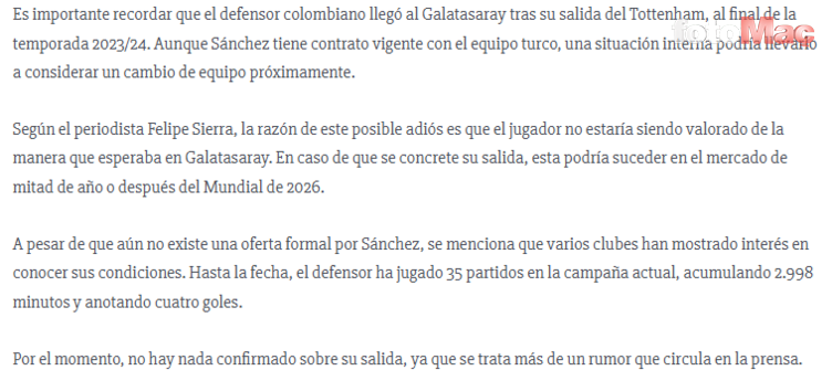 TRANSFER HABERLERİ | Galatasaray'da Davinson Sanchez için şok iddia! Ayrılık...- Futbol