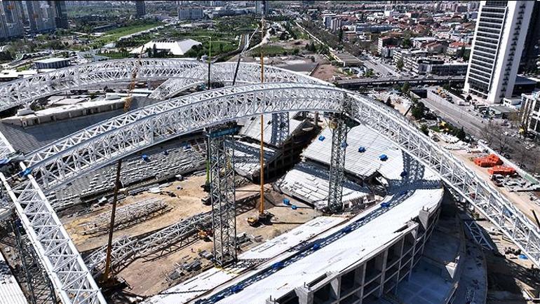 Bakan Kurum ve Bakan Osman Aşkın Bak'tan ortak paylaşım: Başkentimizin yeni stadyumu hızla yükseliyor- Futbol