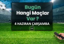 Bugünkü maçlar 4 Haziran Çarşamba 2025 | Bugün hangi maçlar var?- Futbol